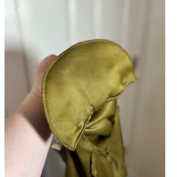 Vintage Women's Size M Green Faux Poly Suede Made in USA Open Front Blazer - Picture 5 of 6